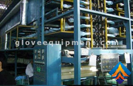 Process for latex gloves production line