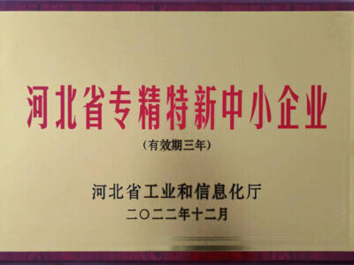 Hebei Provincial "Small Giant" Enterprises